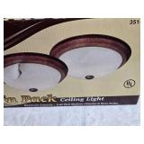 Vintage Twin Pack Ceiling Light (Only 1 Remaining) -  Crystal Looking Glass Cover