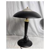 2 Desk Lamps: Black Table Lamp and Adjustable Silver Lamp