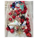 Holiday Decor Collection with Large Plush Santa and Ornaments