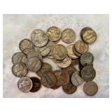 LOT OF 40 MIXED JEFFERSON NICKELS