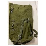 Vintage US Military Duffel Bag - Green Rucksack - Backpack