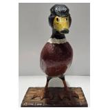 Vintage Hand Carved & Hand Painted Wood MALLARD Duck