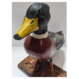 Vintage Hand Carved & Hand Painted Wood MALLARD Duck