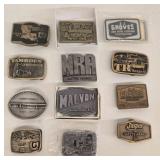 Vintage Collectible Belt Buckles - Qty 12