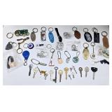 Vintage Collection of Logo Key Chains & Keys