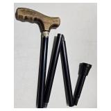 Vintage Brass Horse, Wood, and Foldable Walking Canes - Qty 3