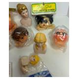 Vintage LeeWards & FIBRE-CRAFT Angel, Doll & Old Man Woman Heads & Arms For CRAFTING