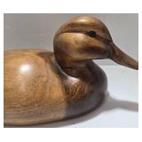 Vintage 1989 JOHN E BROWN Wood Carved MALLARD Duck