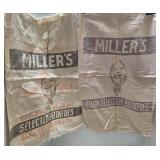 Collection of Vintage Potatoes, Rice, Sugar Burlap & Cotton Sacks