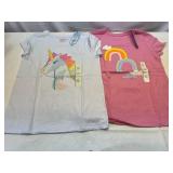 2 of Each Size Large(10-12)Cat & Jack Rainbow & Unicorn Girls T-Shirts