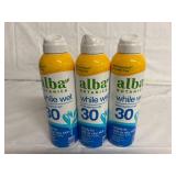 3 Bottles of Alba Botanica While Wet 30 SPF Suncreen