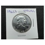 1963 D Uncirculated Franklin Half Dollar