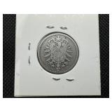 1875 German Empire Silver 1 Mark