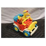 Vintage Sesame Street Big Bird Push Toy Car