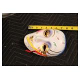 Decorative Venetian Mask with Musical Note Design and Ribbon Accessories