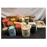 Vintage Decorative Tin Canister Collection