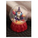 Musical Wizard Snow Globe with Red Base