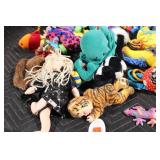 Collection of Assorted Plush Toys and Stuffed Animals