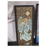 Set of 2 Angel Themed Mosaic Wall Art Panels