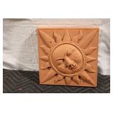 Ceramic Sun Face Wall Art with Battery Operated Sound Feature