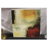 Abstract Canvas Artwork with Warm Tones