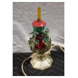 Vintage Christmas Bubble Light Lamp with Holly Decorations