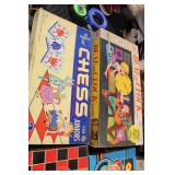 Collection of Vintage Board Games Including Uncle Wiggily and Chess for Juniors