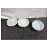 Set of 3 Vintage Blue Graniteware Bowls