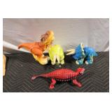 Set of 5 Dinosaur Figurines in Various Colors