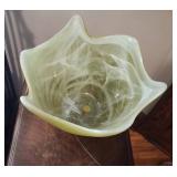 Art Glass Wavy Bowl