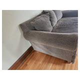 Gray Fabric Loveseat Sofa