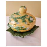 Ceramic Floral Covered Dish