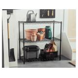 3 Tier Wide Wire Shelving - Brightroom™ - Black