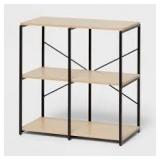 11" 4 Cube Storage Shelves - Brightroom™: Modular Storage Furniture, Anti-Tip, Paper Laminate, Powder-Coated Steel