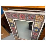 Decorative Mirror with Patchwork Border