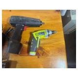 Collection of 3 Cordless Power Tools including Ryobi Driver and Skil Screwdriver