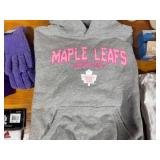 Lot of Clothing & Accessories Includes Maple Leafs Hoodie and Adidas T-shirt, Belts, Gloves and Beenie