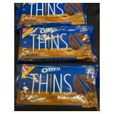 V - 3 Packs of Oreo Thins Tiramisu Chocolate Sandwich Cookies, Family Size