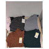 (6) BRAND NEW SIZE SMALL ASSORTED SWEATERS