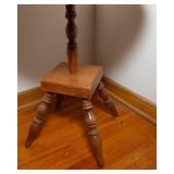 Mid-Century Maple Circular Side Table