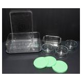 Crofton Produce Keeper and Three Glass Anchor Food Storage Containers