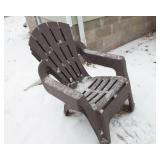 Three Adirondack Plastic Chairs in Brown