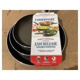 3PCS Farberware Easy Clean Aluminum Nonstick Frying Pan Set