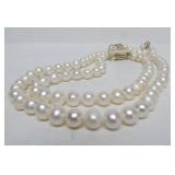 New With Tags Double Strand Genuine Pearl Necklace