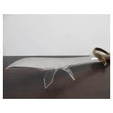 Excellent 20" Short Sword w/Inlaid Brass Handle