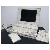 Working Vintage COMPAQ Laptop Computer w/External Number Pad & Mouse