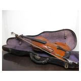 Antique German STRADIVARIUS Copy Violin w/Case & Bow