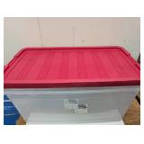 2 Pack - 50gal Clear Stacker Box - Clear Base Rocket Red Lid and Latch - Brightroom™ - 2 Pack