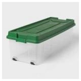 200qt Latching Tree Box - Clear Base with Regal Green Lid and Latch - Brightroom™: Plastic Utility Storage Tubs, 200qt Capacity