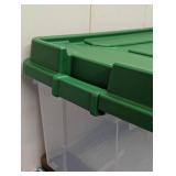 200qt Latching Tree Box - Clear Base with Regal Green Lid and Latch - Brightroom™: Plastic Utility Storage Tubs, 200qt Capacity